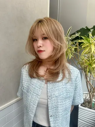 セミロング za/za omotesando所属・浅見 千花のヘアスタイル