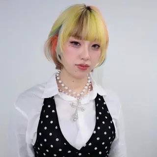 ミディアム 艶ハイトーン/ 颯一朗のヘアスタイル