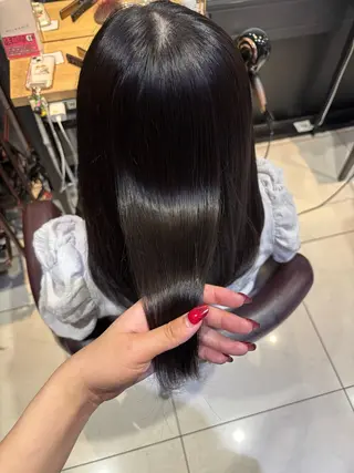 ミディアム カラー 髪質改善韓国レイヤー /カラー/miyuのヘアスタイル