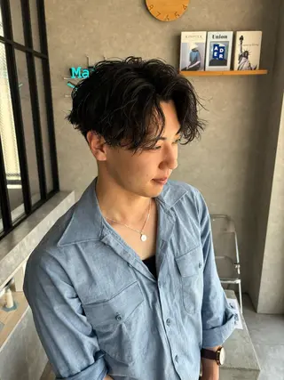 ショート パーマ メンズ 長谷川 湧のヘアスタイル