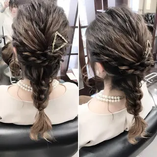 セミロング ロング ヘアアレンジ 沢田 瞳のヘアスタイル