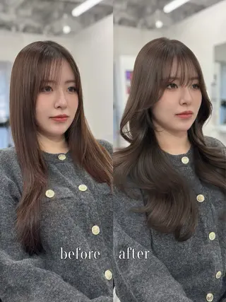 ロング 赤みなしカラー/梅田 /レイヤー/IORIのヘアスタイル