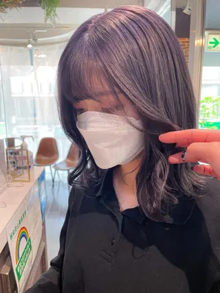 セミロング カラー aya/小顔レイヤー /柔らかカラーのヘアスタイル