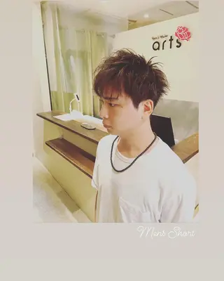 ショート メンズ ハイライト/インナー /ブリーチ/レイヤーのヘアスタイル