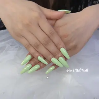 ミディアム momo 長さだしのネイルデザイン