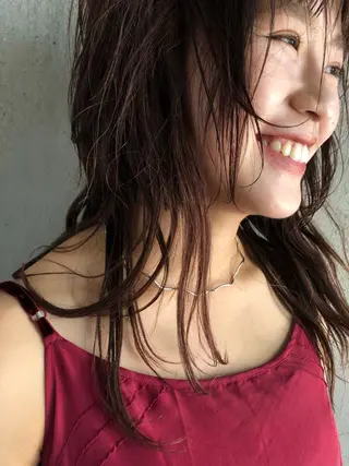 セミロング カラー パーマ/レイヤー 岩山丈一郎のヘアスタイル