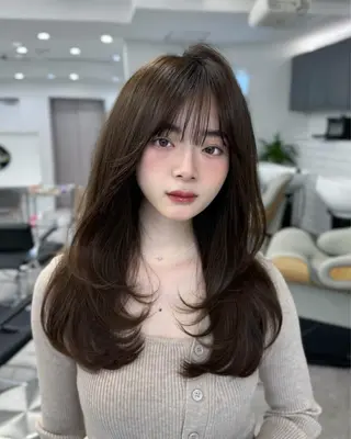 セミロング 映える顔まわり/前髪 特化 💗 ユキマのヘアスタイル