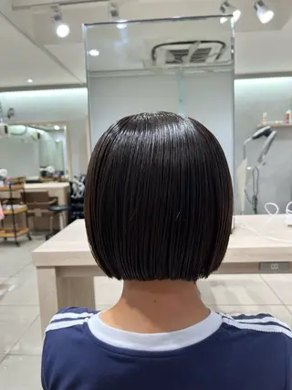 ミディアム パーマ 巖本 真希のヘアスタイル