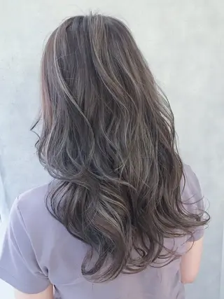 セミロング カラー MOU namba ムウナンバのヘアスタイル