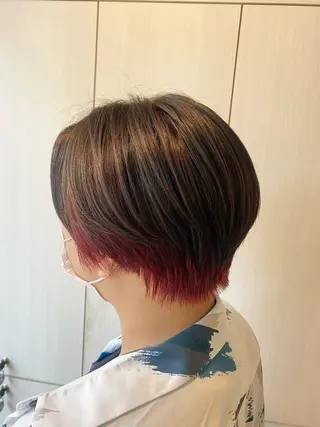 ショート カラー たなか もえなのヘアスタイル