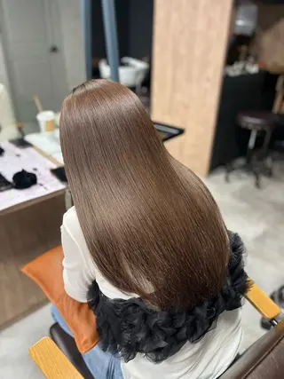 セミロング 韓国ヘア/髪質改善 /艶カラー/sahoのヘアスタイル