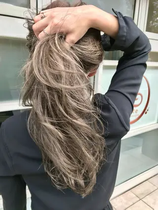 ロング カラー グレージュ/ベージュ /経堂/sana🌱のヘアスタイル