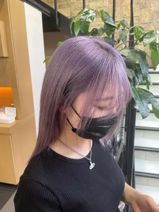 ミディアム 韓国ハイトーン🦋 hikariのヘアスタイル