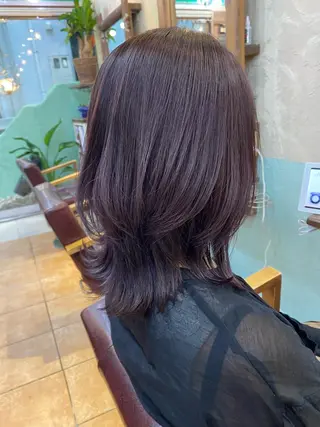 ミディアム カラー 🎀透明感ナチュラル /可愛い🎀yuhiのヘアスタイル