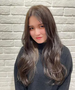 ロング カラー パーマ ヘアアレンジ メンズ キッズ ネイル マツエク・マツパ アイブロウ belta.🌱 安藝夏花🌻のヘアスタイル