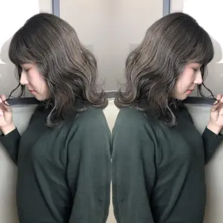 ミディアム カラー 2nd所属・🤍2nd🤍田所 美希のヘアスタイル