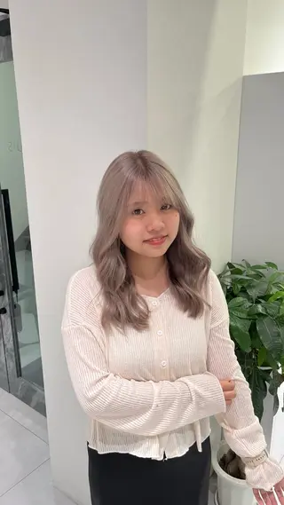 セミロング カラー 髪質改善/レイヤー 兼折楓馬のヘアスタイル