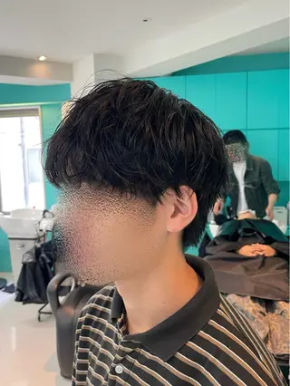 パーマ メンズ mana/メンズ/ ヘアセット/ブリーチのヘアスタイル