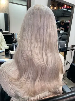 セミロング カラー ✨最安値✨エクステ カラー🌼つきな🌼のヘアスタイル