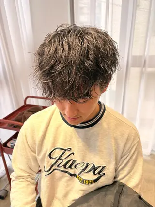 ミディアム メンズ Yin Yang 下北沢所属・エイヤ/メンズパーマ 🪮/カラー🌈のヘアスタイル