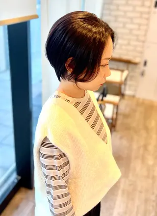 ショート カラー Realme  京都四条烏丸ドゥエby  yk所属・小塚 耀介✂︎ ショートボブ特化のヘアスタイル