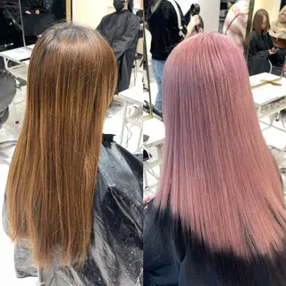 ロング カラー TENSHO レイヤー／ハイトーンのヘアスタイル