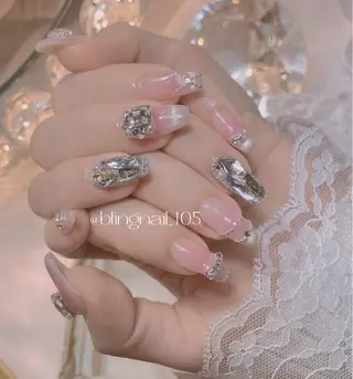 ネイル 23時まで❤︎韓国、 ワンホンネイルのネイルデザイン