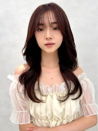 ロング 🔮韓国スタイル/艶 カラー/あやか🔮のヘアスタイル