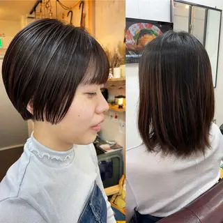 ショート カラー SUN GLOW サングロウ所属・水素トリートメント/ 髪質改善/ナカノメのヘアスタイル