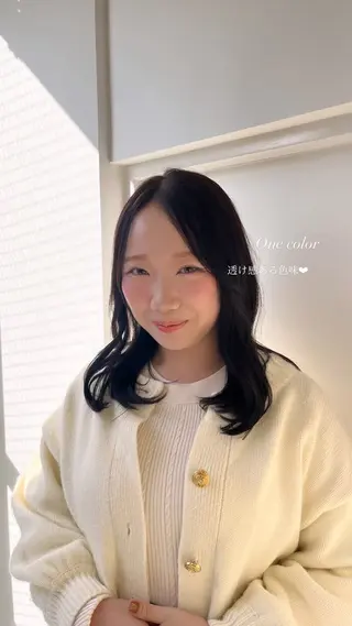 セミロング ♡ナチュラルガーリー ♡ベージュ♡RINAのヘアスタイル