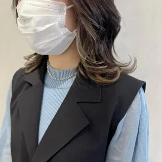 ミディアム 🤍髪質改善➕透明感 カラー🤍川上葵のヘアスタイル