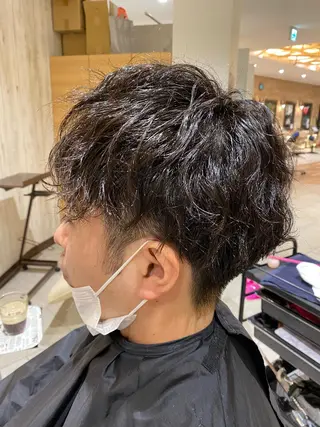 パーマ メンズ 🍒🌷ピンクカラー 🌷🍒井出まりあのヘアスタイル