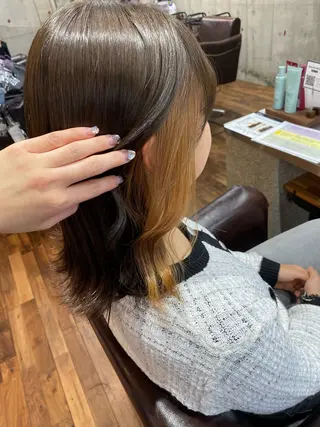 ミディアム 暖色系カラー まおのヘアスタイル