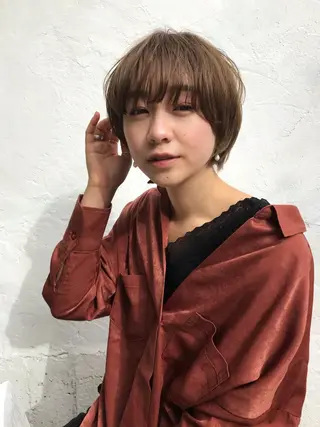 ショート レイヤー/大人ボブ 渡邉【日吉美容室】のヘアスタイル