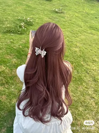 ロング カラー ♡ナチュラルガーリー ♡ベージュ♡RINAのヘアスタイル