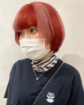 ショート カラー デザインカラー/パー マ🦖外岡咲希🦖のヘアスタイル