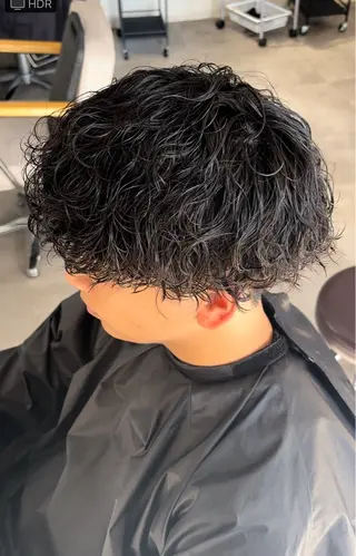 ショート パーマ メンズ 長谷川 湧のヘアスタイル