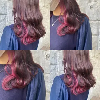 セミロング カラー カジュアルを女っぽく 𝗮𝘆𝗮𝗰𝗼のヘアスタイル