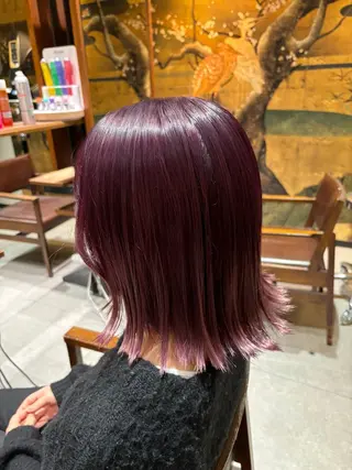 ミディアム カラー FURUSHO所属・縮毛矯正/髪質改善 ルクア9F/小倉悠佑のヘアスタイル