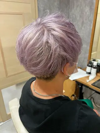 ショート カラー ヘアアレンジ emu所属・🌈髪質改善・美髪矯 正・平野瀬乃🌈のヘアスタイル