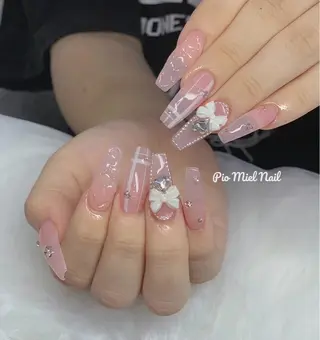 ネイル momo 長さだしのネイルデザイン