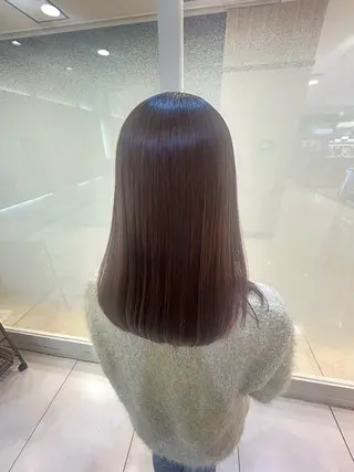 ミディアム パーマ 縮毛矯正/髪質改善/ 艶髪ササキナツミのヘアスタイル