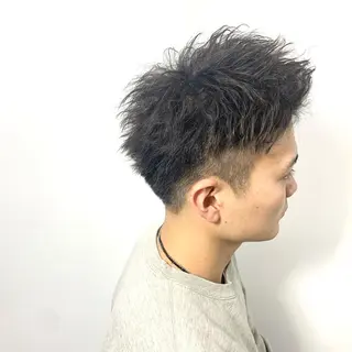 ショート パーマ メンズ 柏メンズカットパーマ NO.1タイチのヘアスタイル