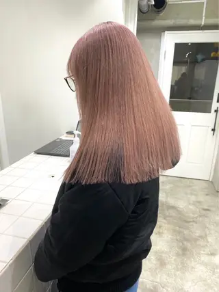 セミロング カラー 🦄垢抜けボブ特化× 暖色カラー未来🦄のヘアスタイル