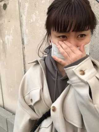 セミロング さの あやねのヘアスタイル