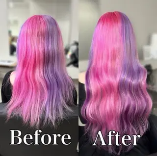 セミロング エクステ＆カラーサロン　Fav 心斎橋アメ村店所属・エクステ＆カラー Fav心斎橋店のヘアスタイル