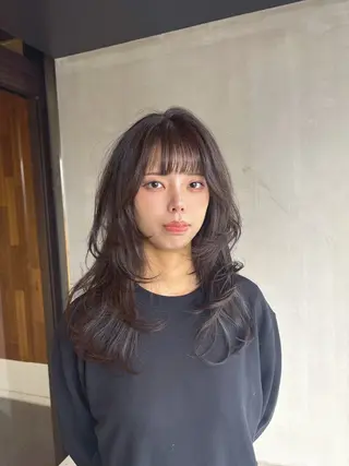 セミロング 🎀韓国レイヤー/透 明感カラー/airiのヘアスタイル