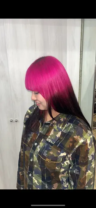 ミディアム デザインカラー/ ブリーチ/コーンロウのヘアスタイル