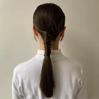 セミロング ヘアアレンジ 髙木美緒🌿 レイヤー/アレンジのヘアスタイル