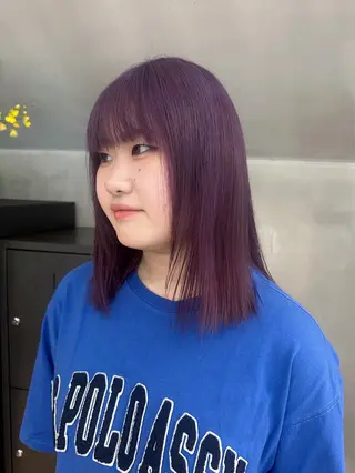 セミロング カラー yuki / 岡崎ハイトーンカラーのヘアスタイル